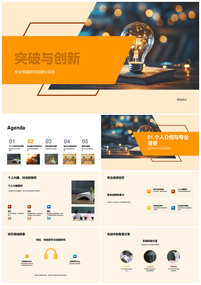 专业研究理论创新与实践突破探析PPT模板