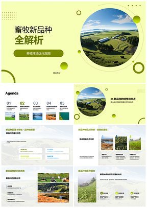 畜牧新品种特性产量对比与养殖优化PPT模板
