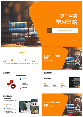 高三学习策略优化生活计划记忆辅导应对压力PPT模板