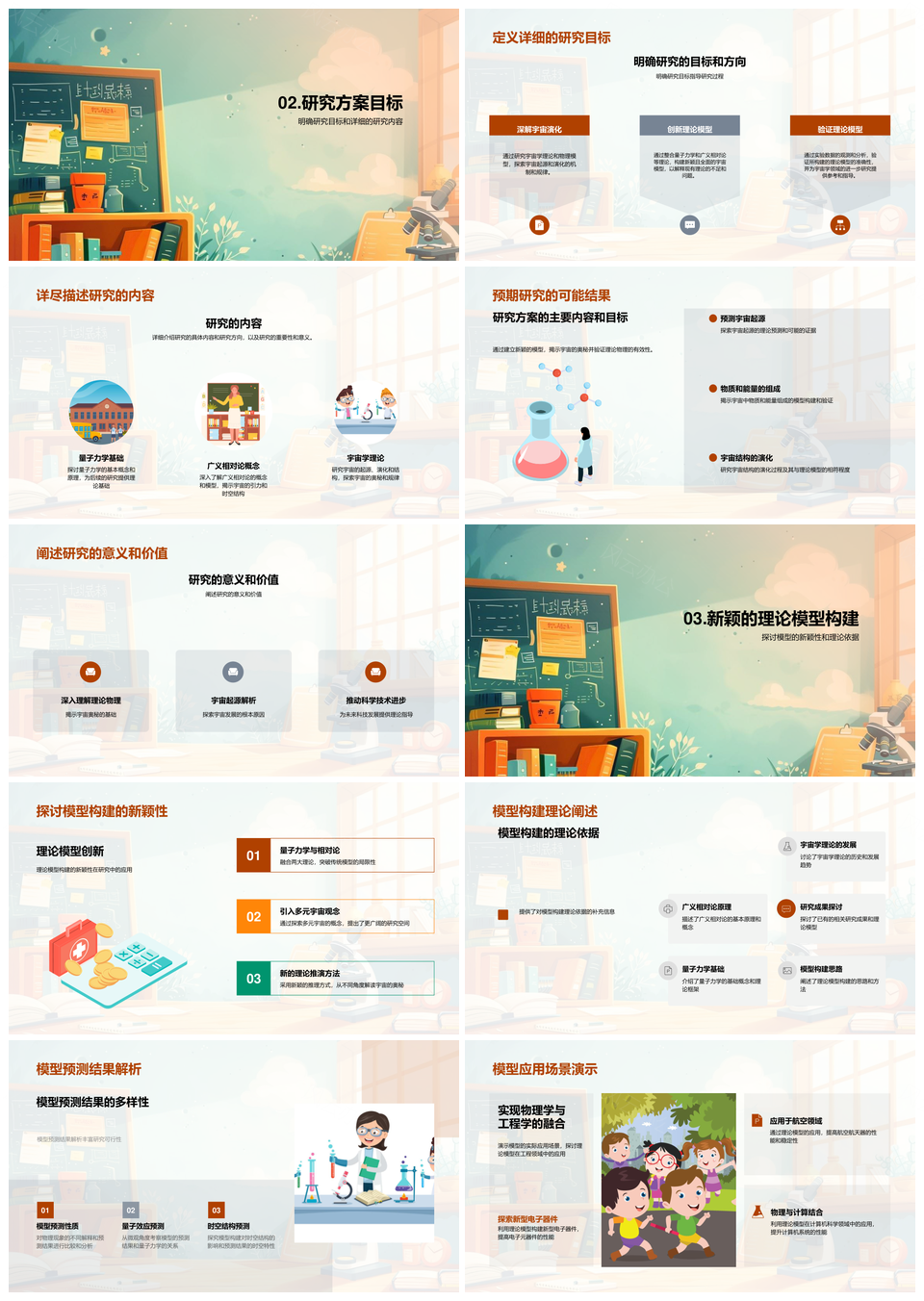 硕士开题量子力学广义相对论宇宙学模型与数据研究PPT模板