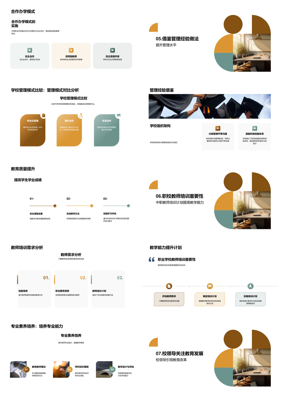 职业学校教改发展领航创新创业质量突破PPT模板