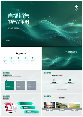 农产品直播销售策略互动内容优化市场潜力PPT模板