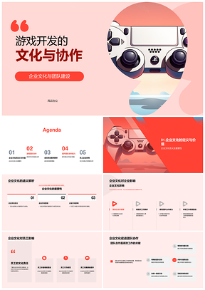 游戏开发团队协作文化驱动效率质量成功案例PPT模板