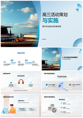 高三活动助力能力提升减压备考就业指导实践团队合作PPT模板