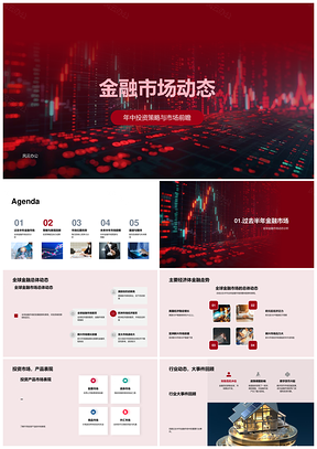 金融市场走势投资策略与政策前瞻PPT模板