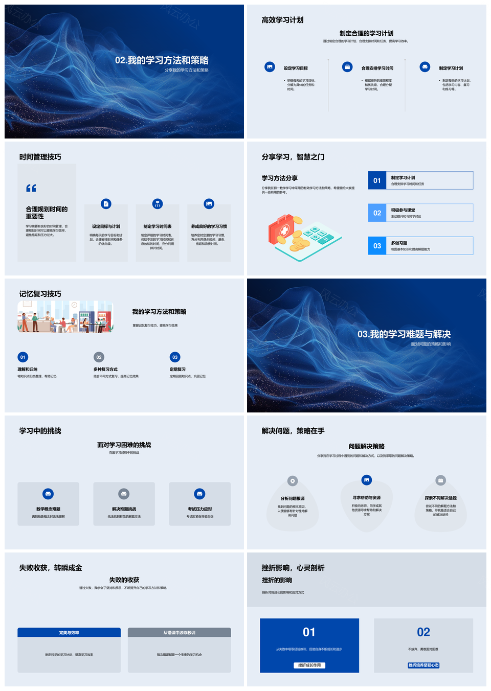 数学学习挑战中态度策略与问题解决能力提升心得PPT模板