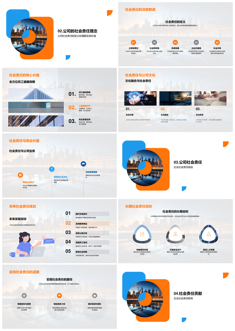 责任驱动未来城市社会责任实践规划PPT模板