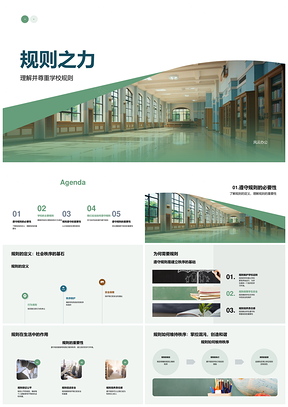 校园规则之力遵守重要性及影响PPT模板