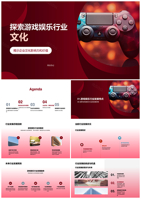 游戏娱乐行业企业文化发展现状趋势解析PPT模板