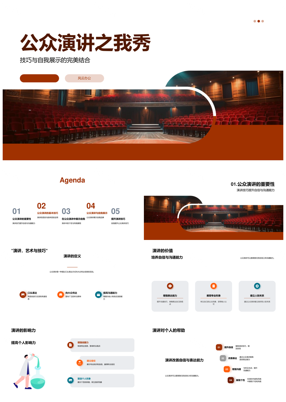 自信演讲技巧与品牌个性展示PPT模板