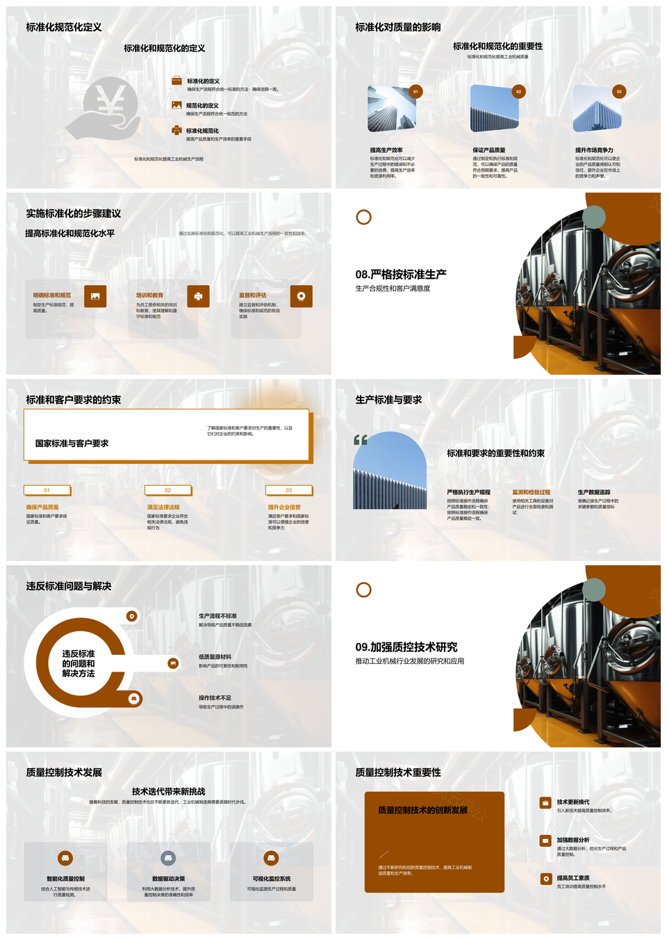 工业机械生产质量控制技术国标客户要求PPT模板
