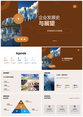 企业发展史展望年度成就新项目创新增长PPT模板
