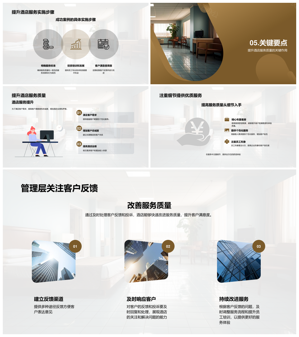 酒店管理专家培训提升服务质量客户满意度案例PPT模板