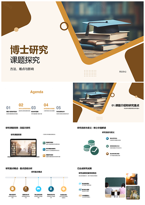 博士课题研究方法分析构建困境对策成果影响PPT模板
