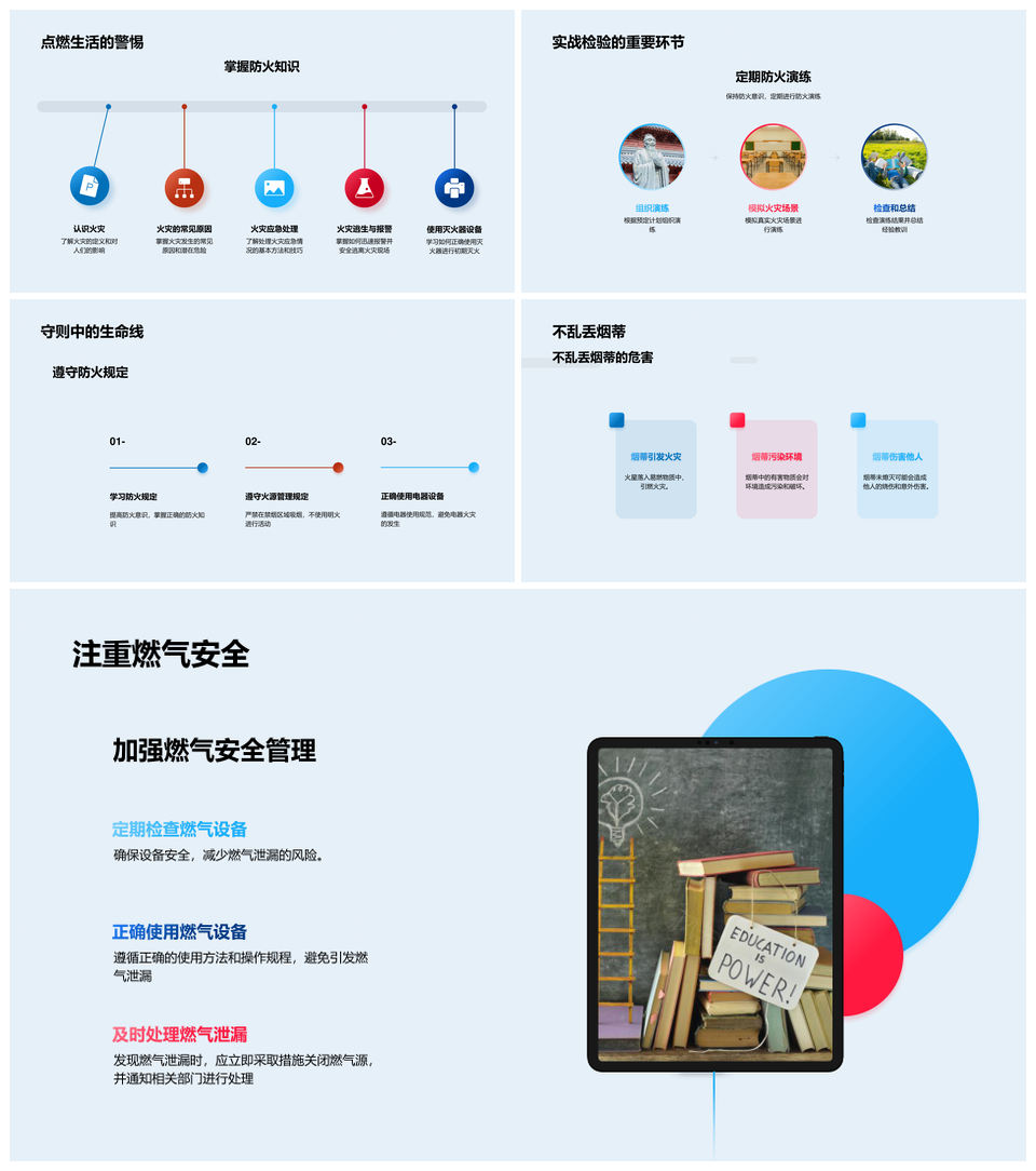 火灾防控应急处理正确使用灭火器电器PPT模板
