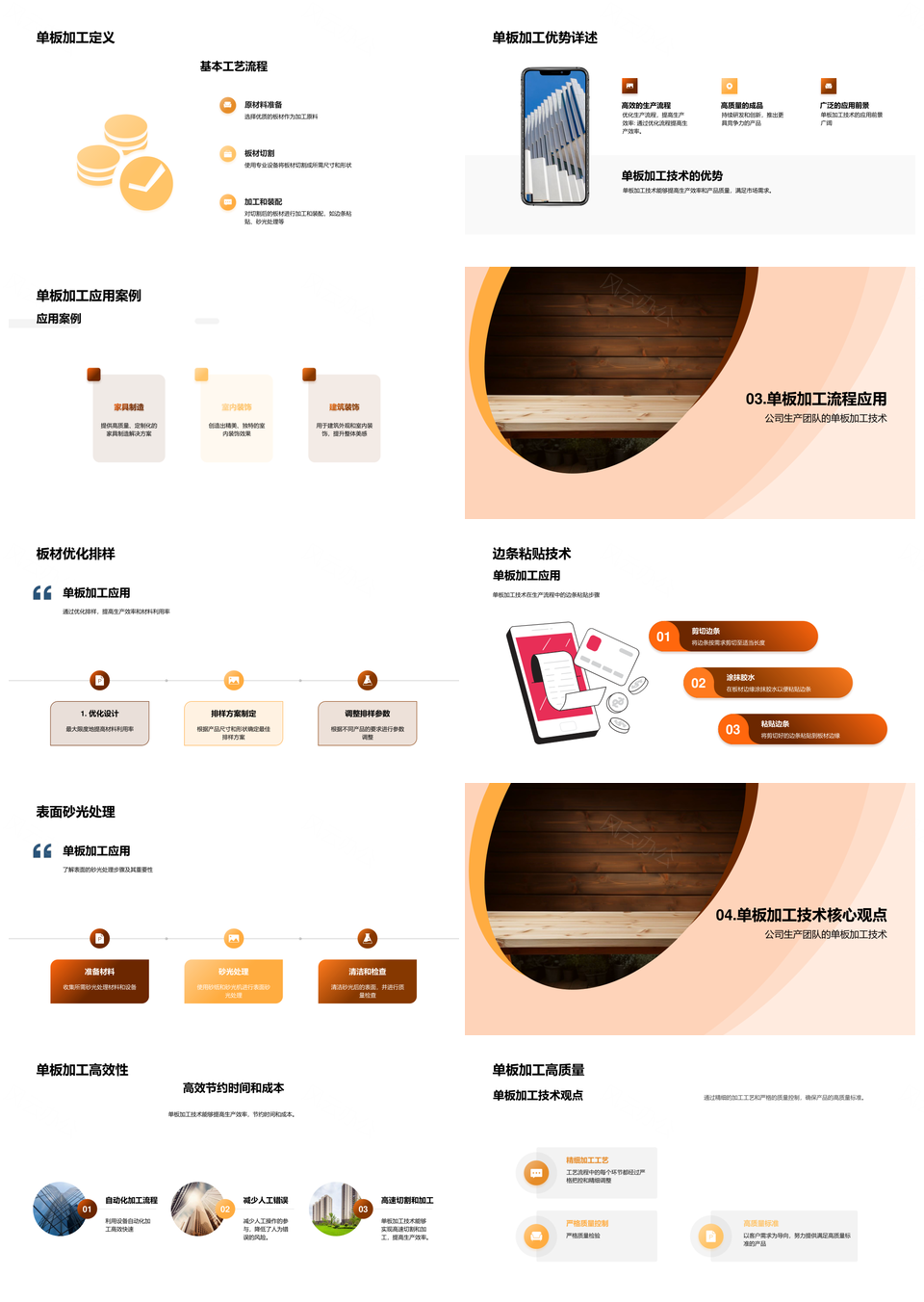 单板加工技术工艺流程优势及家居应用案例PPT模板