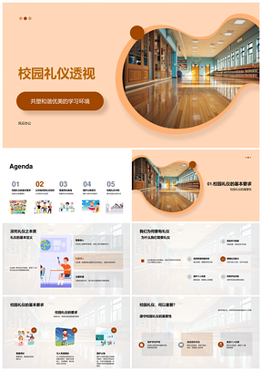 校园礼仪教育共建和谐学习环境PPT模板