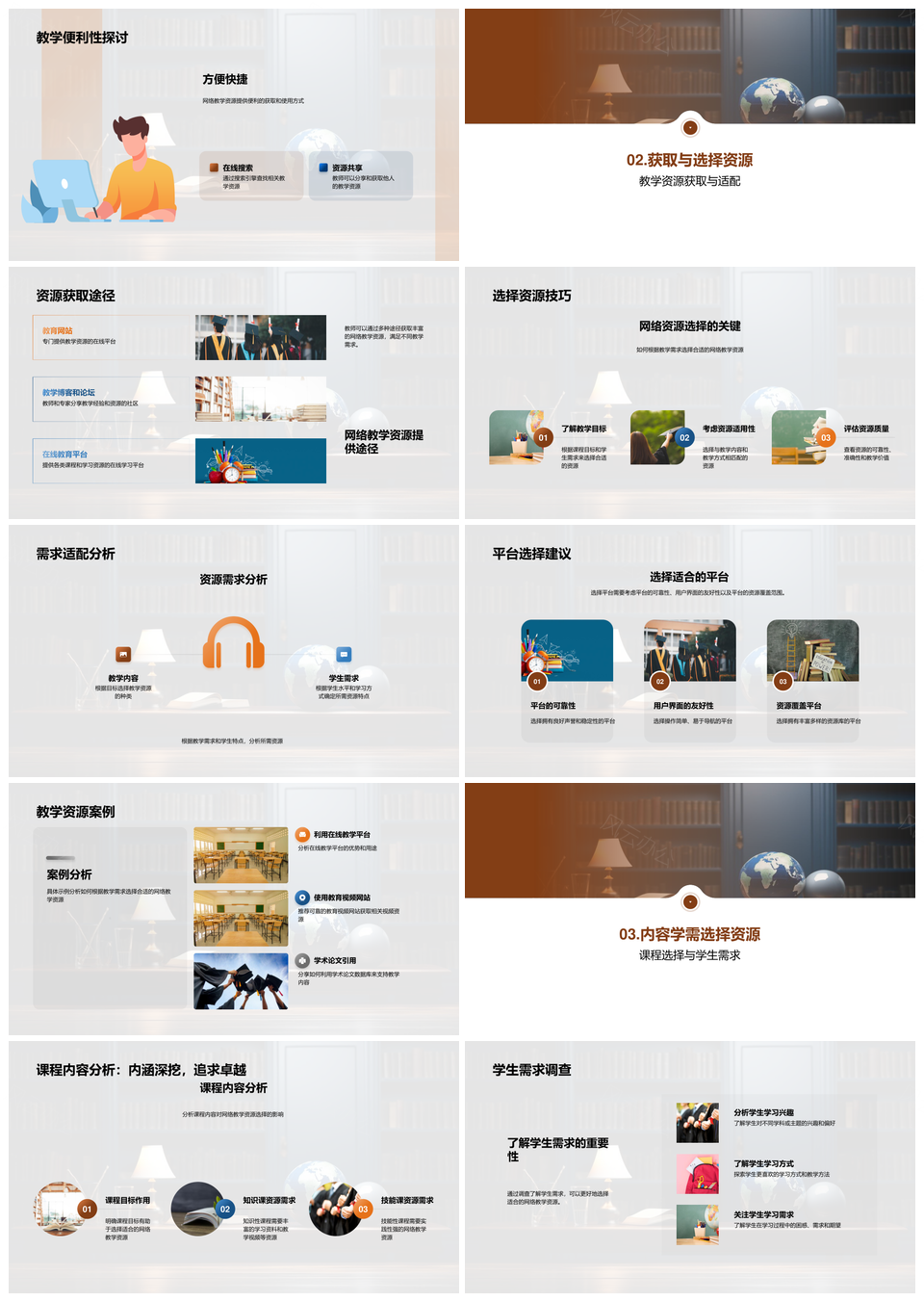 网络教学资源优化创新提升效率体验PPT模板