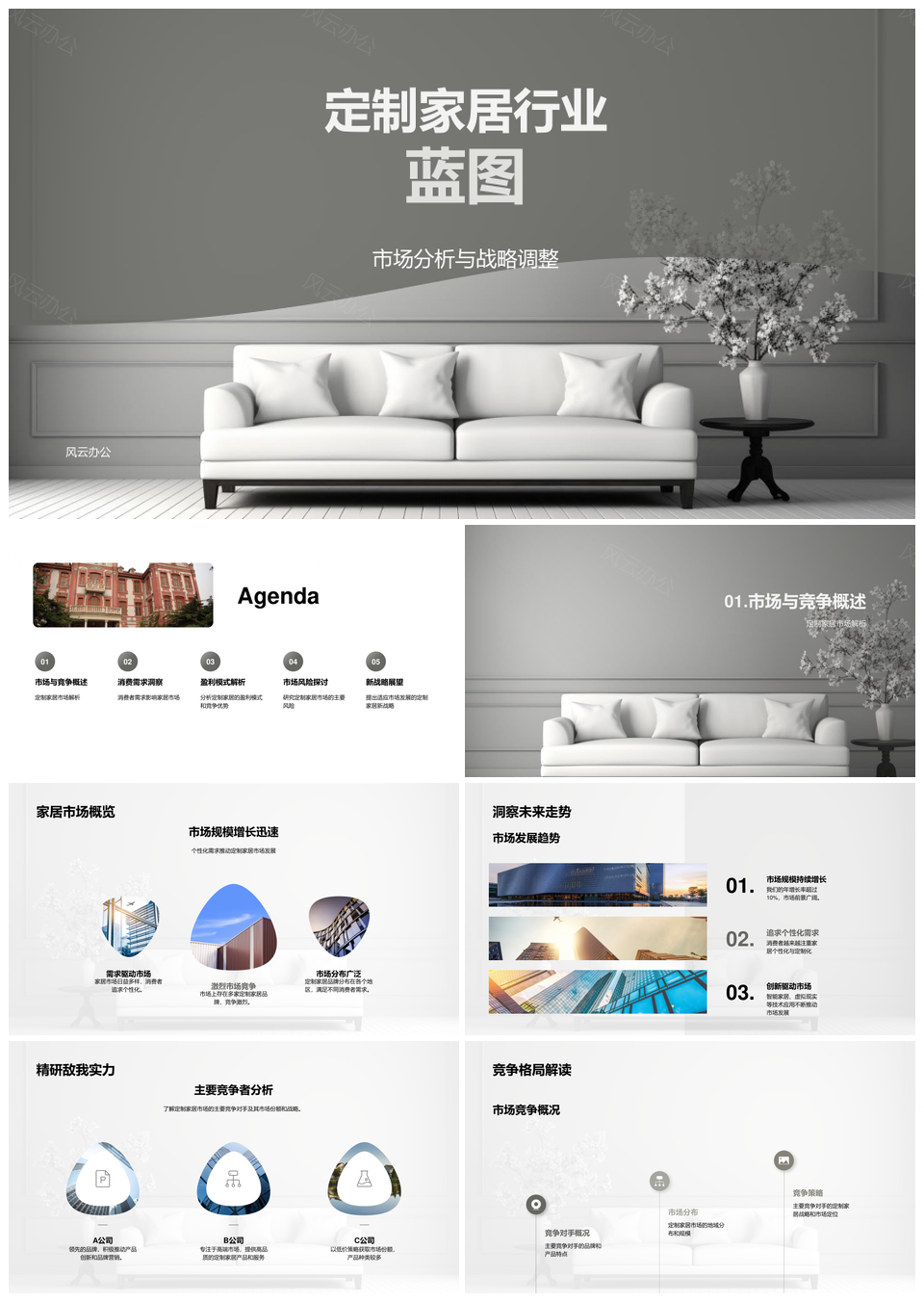 定制家居市场战略调整与需求分析PPT模板