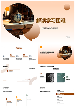 学习困难应对策略心理调适资源活用PPT模板