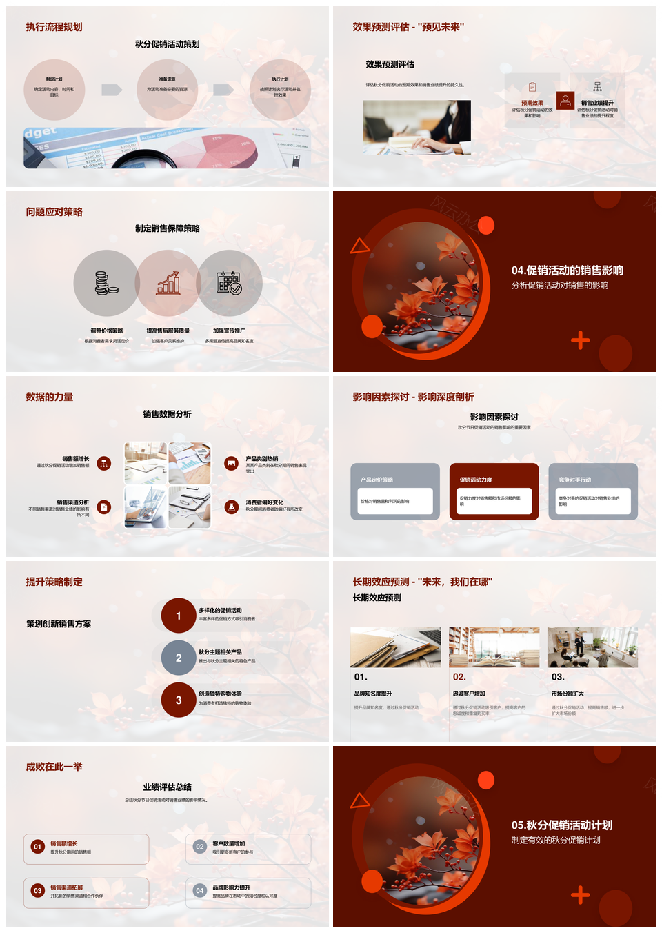 秋分节气促销策略驱动销售业绩增长PPT模板