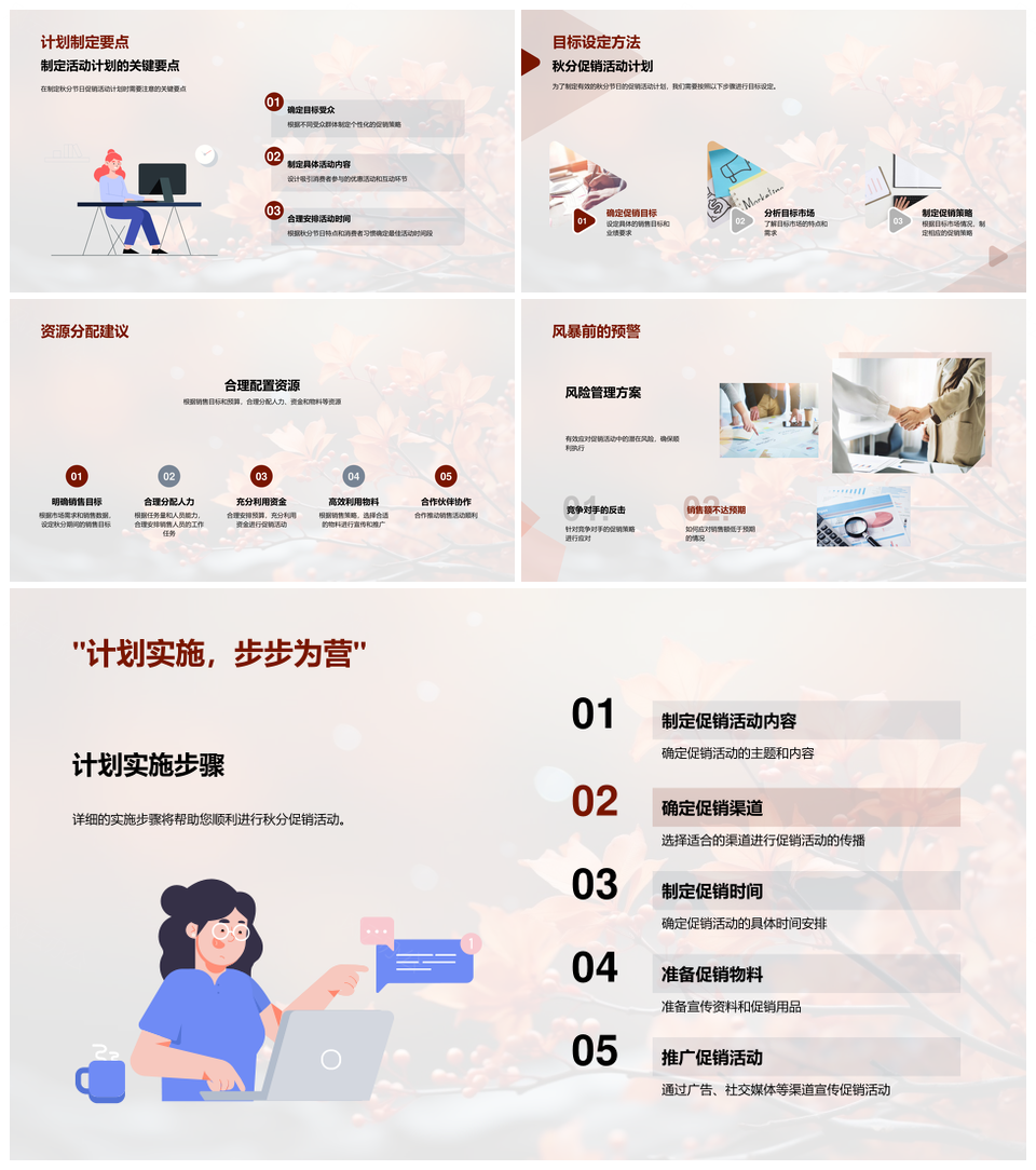 秋分节气促销策略驱动销售业绩增长PPT模板