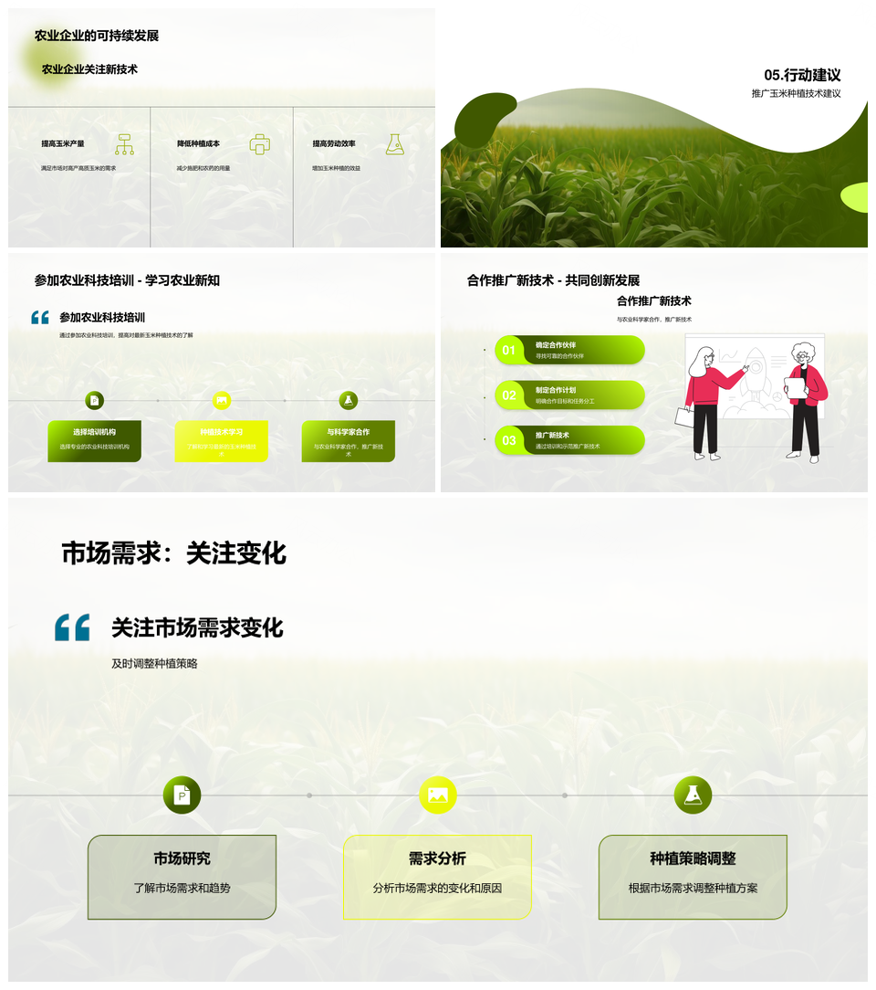 农业科技创新提升玉米种植技术应用PPT模板