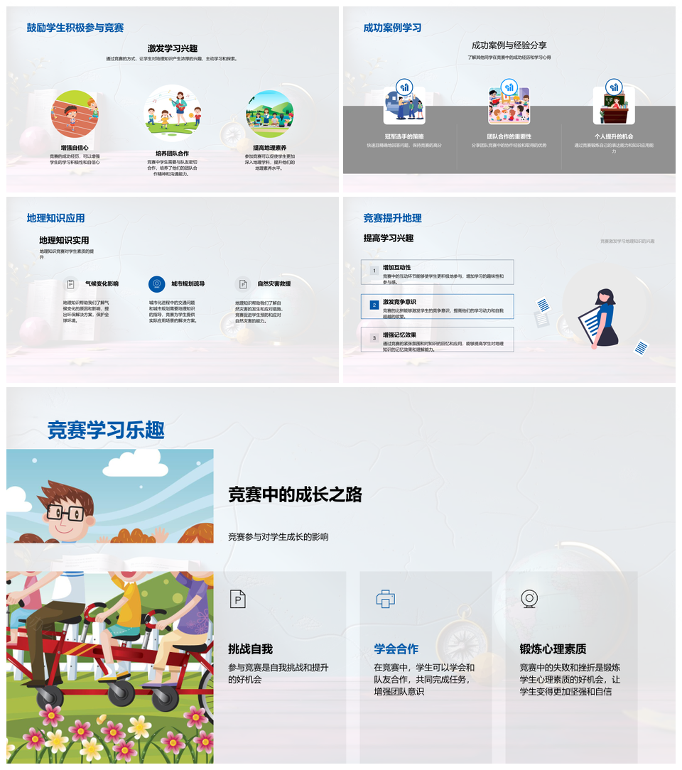 2025地理竞赛规则积分备赛策略团队协作兴趣PPT模板