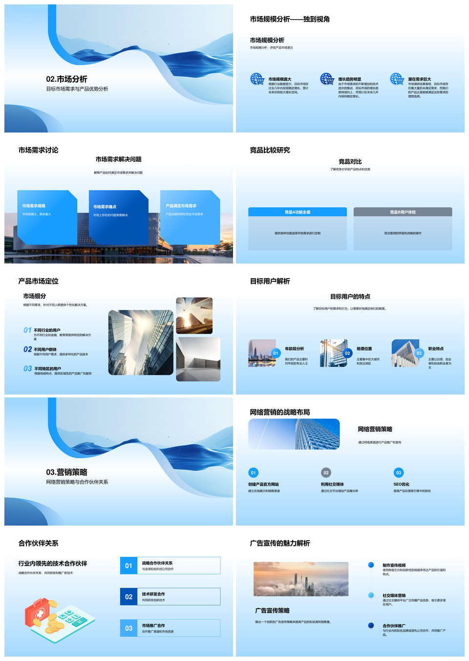 产品力功能市场盈利竞品目标营销合作广告策略解析PPT模板