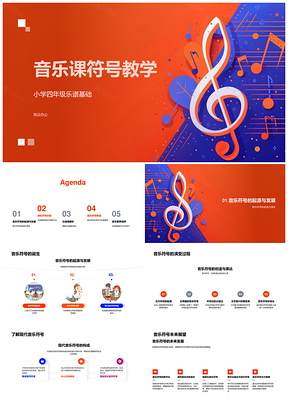 2025音乐符号教学与诞生课堂PPT模板