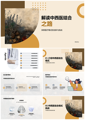 中西医结合医疗模式管理中药挑战机遇PPT模板