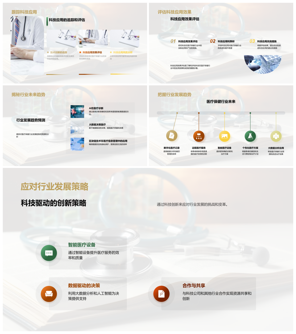 医疗保健科技革新推动行业智能个性化发展PPT模板