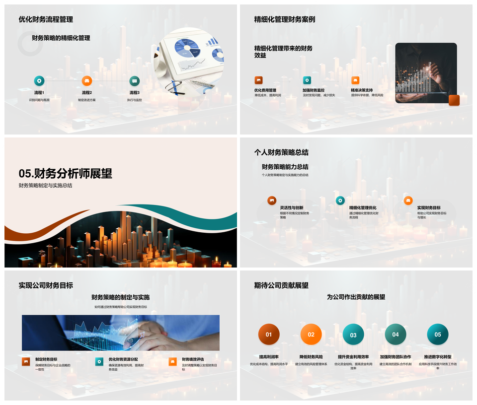财务策略定制实施精细管理驱动增长PPT模板