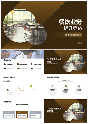 餐饮业务提升策略市场趋势品牌推广培训服务创新PPT模板