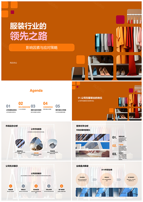 服装行业领先因素策略市场竞争优势贡献PPT模板
