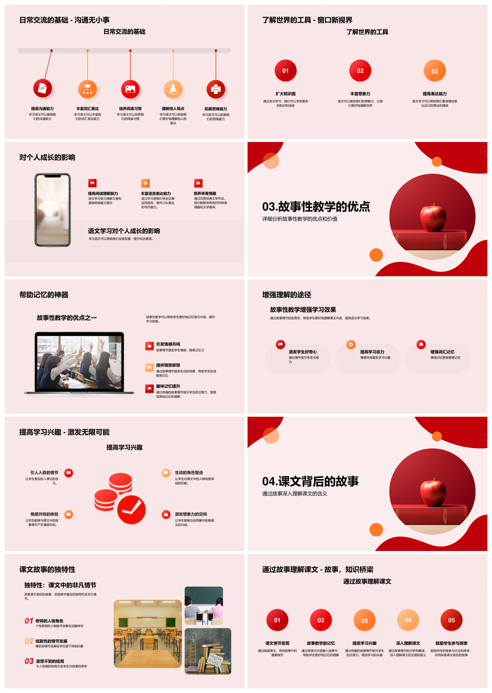 深度解读语文课文故事激发学习兴趣PPT模板