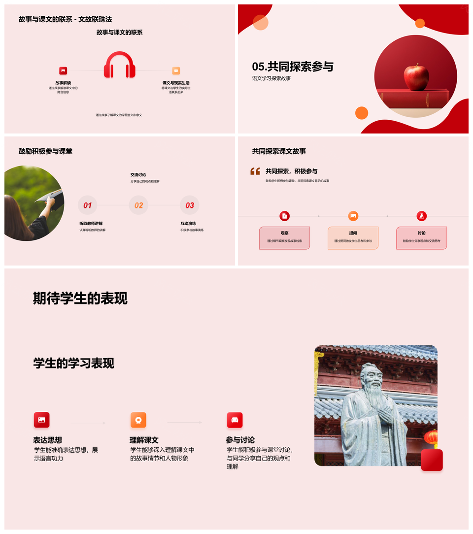 深度解读语文课文故事激发学习兴趣PPT模板