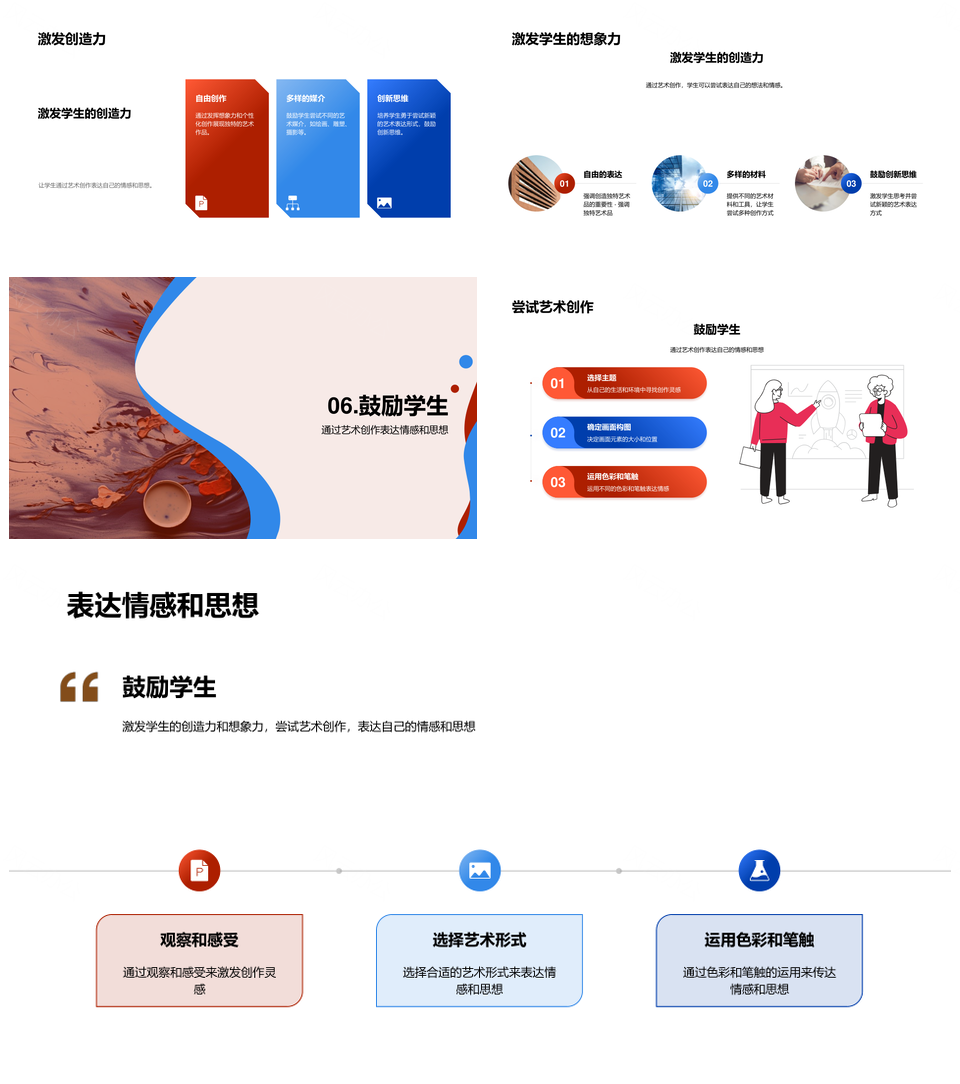 艺术家创作灵感工作方法及作品PPT模板