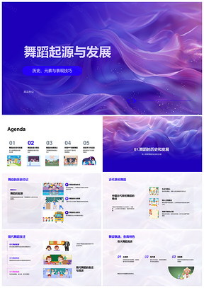 舞蹈起源发展古今元素技巧情感解析PPT模板