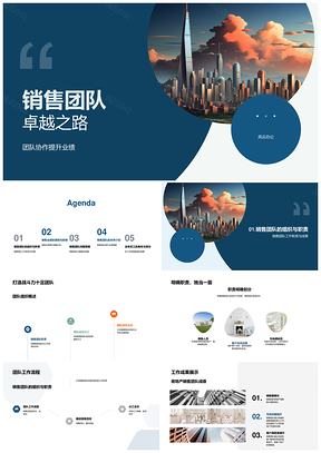 房地产销售团队策略调整应市提升业绩PPT模板