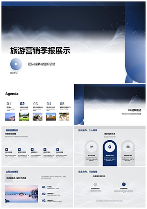 2025旅游营销团队创新成果年度目标协作文化展示PPT模板