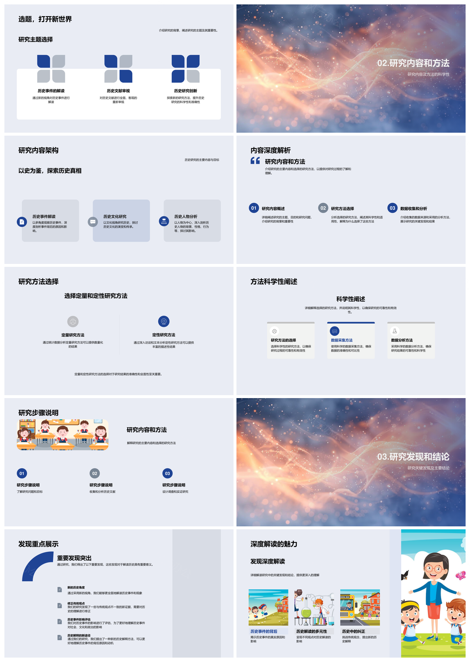 教育培训学术研究探索报告分析结论PPT模板
