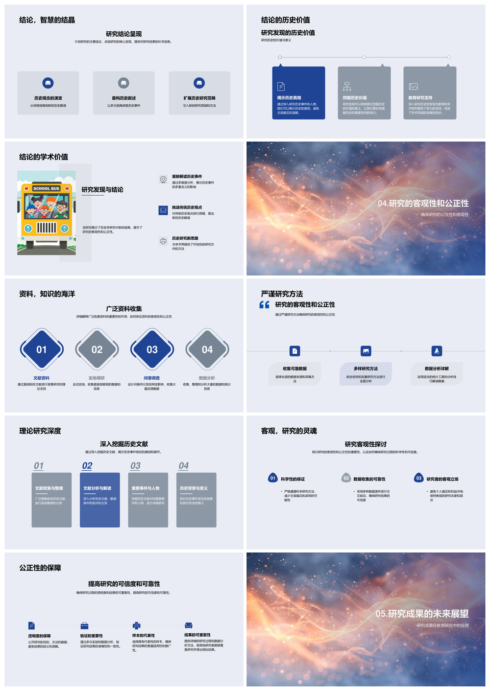 教育培训学术研究探索报告分析结论PPT模板