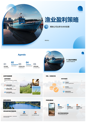 全球渔业市场政策法规与公司渔船盈利策略PPT模板