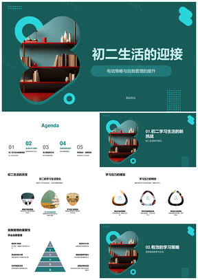 初二学习压力应对策略与自我管理方法PPT模板