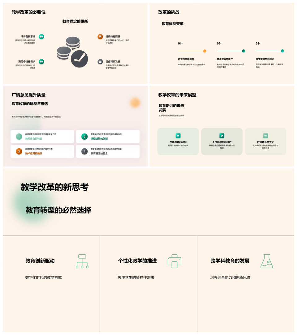 教学风格创新教改提质量新境界PPT模板