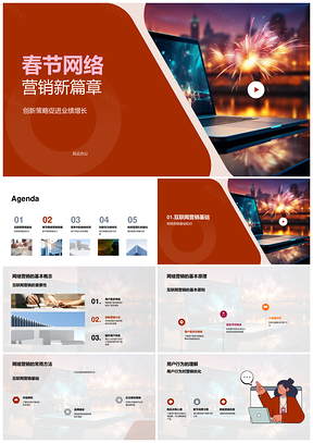 春节网络营销创新策略驱动业绩用户需求增长PPT模板