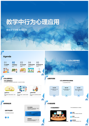 行为心理学应用优化学习习惯效率PPT模板