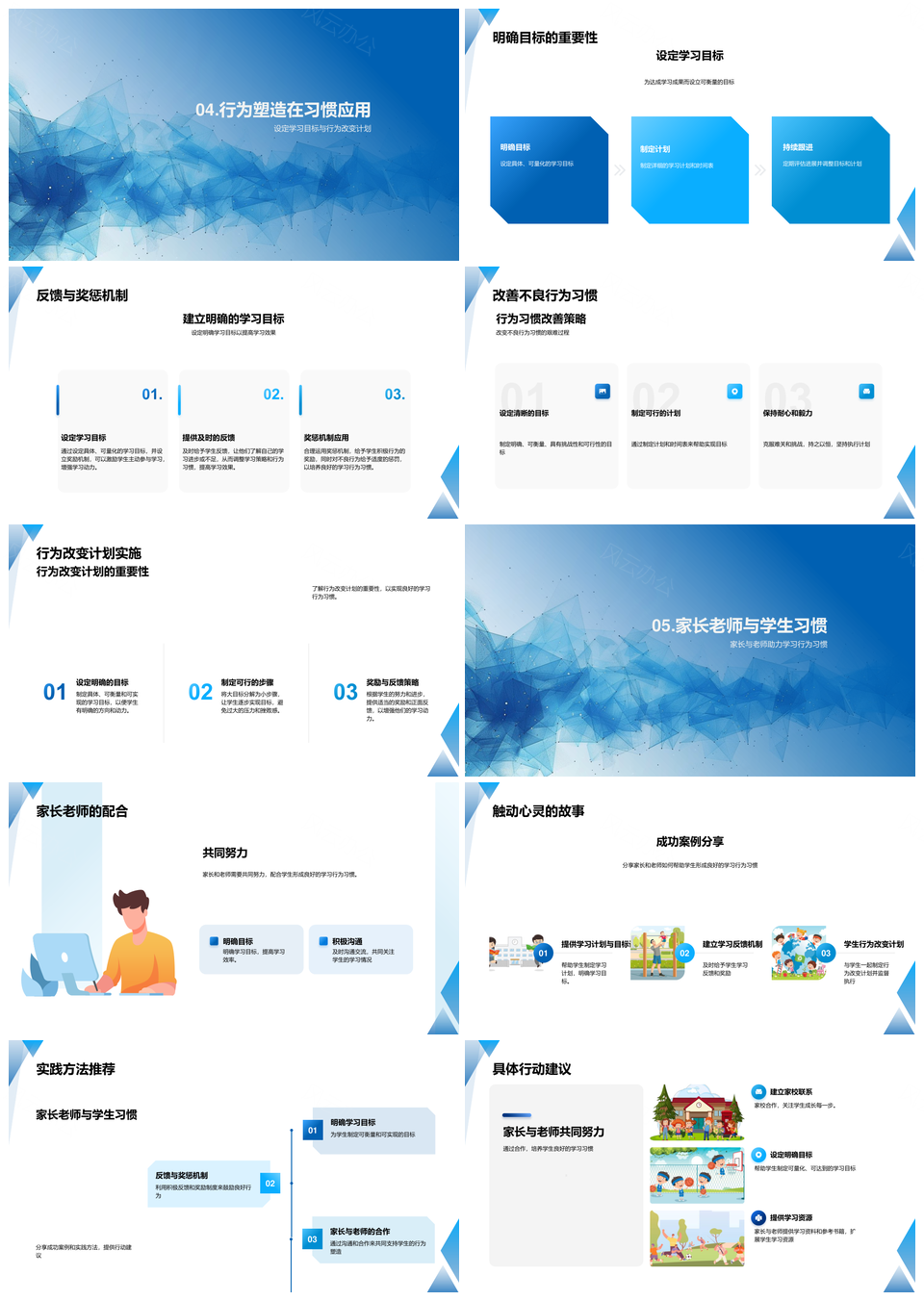 行为心理学应用优化学习习惯效率PPT模板