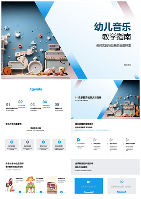 幼儿音乐教学实践与智力发展启蒙PPT模板